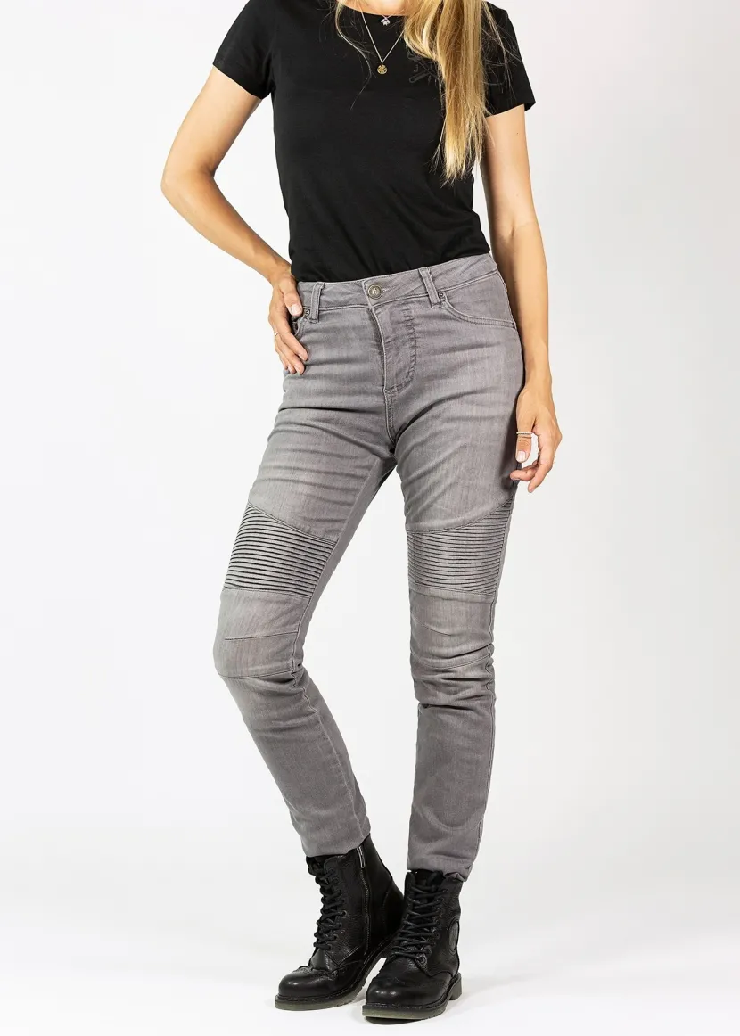 Betty Biker Jeans Light Grey