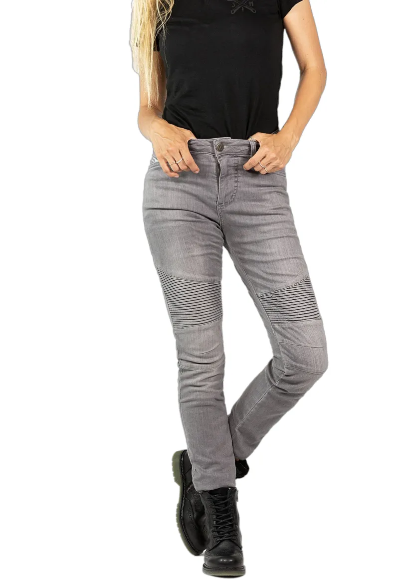 Betty Biker Jeans Light Grey