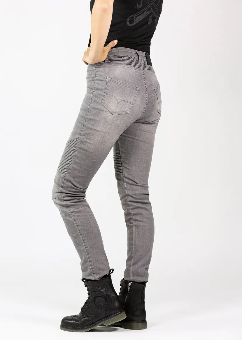 Betty Biker Jeans Light Grey
