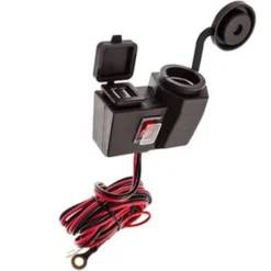 Handlebar Charger 12V + Dual USB Charger