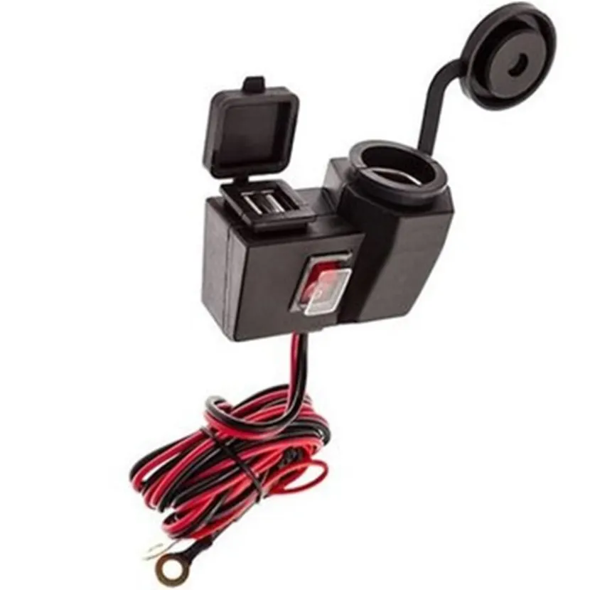 Handlebar Charger 12V + Dual USB Charger