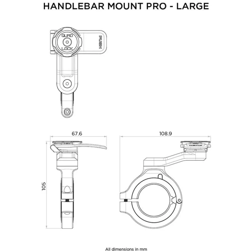 Handlebar Mount Pro Large Chrome