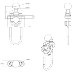 Handlebar U-Bolt Base Small