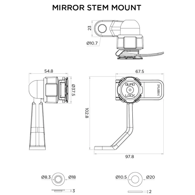 Mirror Stem Mount