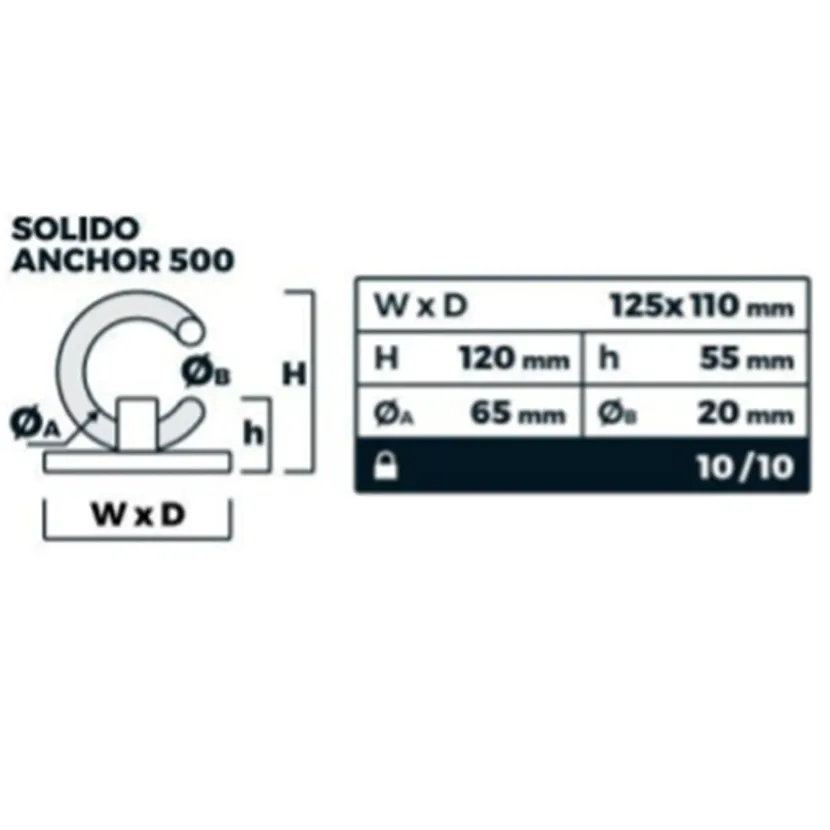 Solido 500 Wall-Floor Anchor
